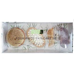 NEW Lily Eden 4 Piece Skincare Set Beauty Kit Pumice Stone & Bath Care Brushes